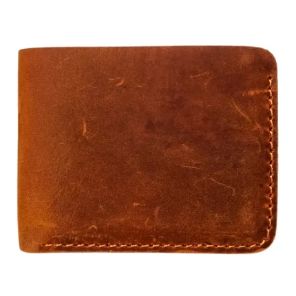 Rust Leather Credit Card Wallet for Men