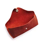 Rust Leather Glasses Cover Inner View