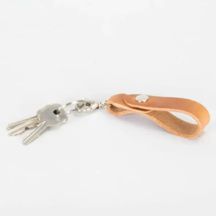 Tan Belt Loop Leather Key Ring