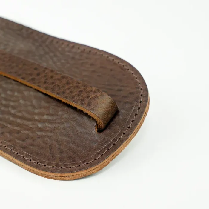 Brown Leather Bell Key Holder Close
