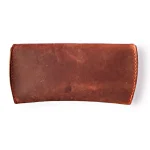 Tan Leather Glasses Case Back View