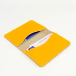 Yellow Leather Card Holder Inner View