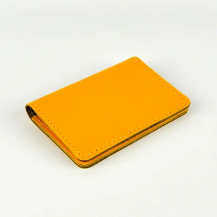 Yellow Leather Card Holder View