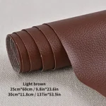 Light Brown Self-Adhesive Leather Repair Patch Kit for Seats and Furniture