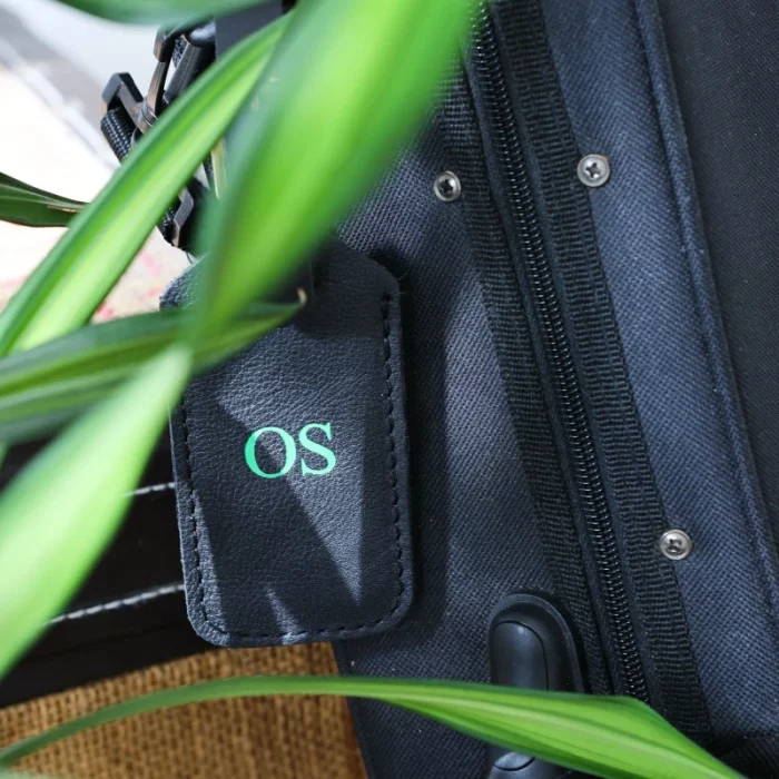 Leather Luggage Tag (Black) - 3