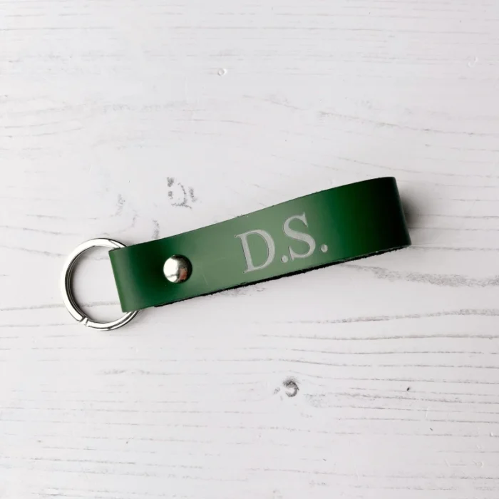 Leather Luggage Tag (Bottle Green) - 2