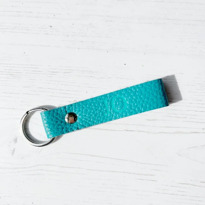 Leather Luggage Tag (Teal) - 2