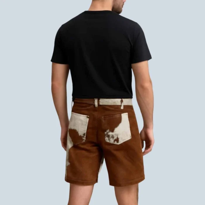 Men’s Hair-On-Hide Cowhide Leather Western Shorts – Custom Fit - 2