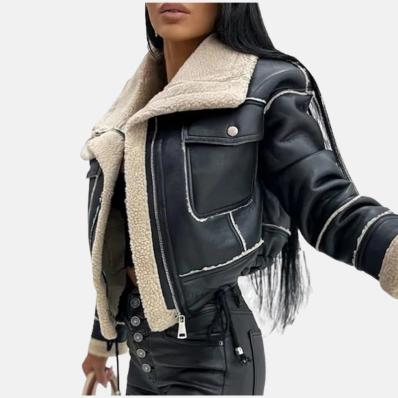 Women'S Faux Shearling Sherpa Moto Bomber Aviator Jacket Women'S Faux Shearling Sherpa Moto Bomber Aviator Jacket