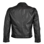 Black Lambskin Leather Aviator Flight Jacket