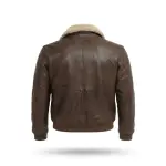 Brown Lambskin Leather Pilot Flying Jacket