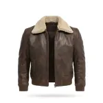 Men’s Brown Lambskin Leather Pilot Flying Jacket