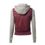 Brown Sheepskin Leather Jacket With Hood