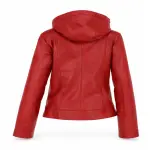 Cowhide Leather Jacket With Detachable Hood