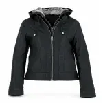 Cowhide Leather Jacket With Detachable Hood