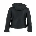 Cowhide Leather Jacket With Detachable Hood