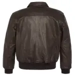 Dark Brown Leather A-2 Flight Bomber Jacket