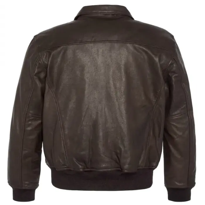 Dark Brown Leather A-2 Flight Bomber Jacket