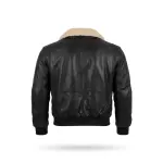 Lambskin Leather Aviator Jacket With Shearling Collar