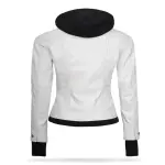 Real Leather Bomber Jacket With Detachable Hood
