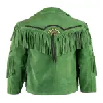 Suede Leather Western Fringe-Tassels Jacket