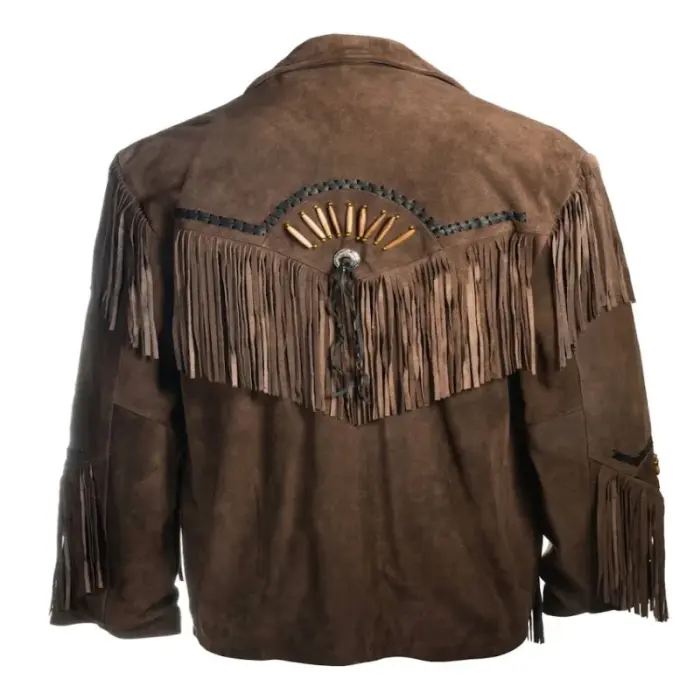Suede Leather Western Fringe-Tassels Jacket