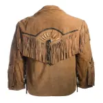 Suede Leather Western Fringe-Tassels Jacket